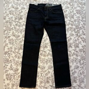 Volcom Men's Dark Blue Straight-Leg Jeans